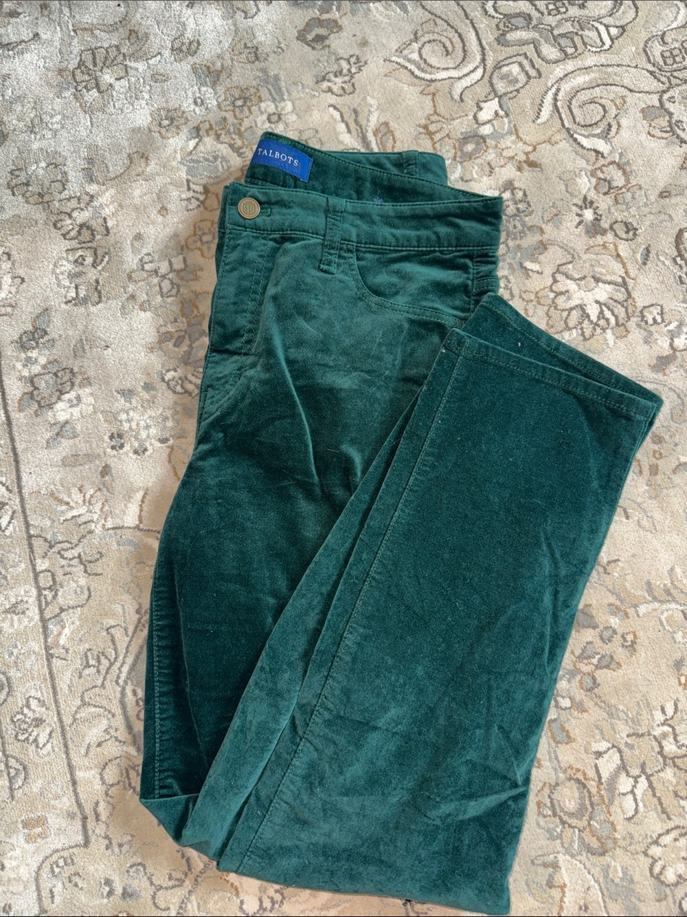 Talbots Forest Green Corduroy Kids Pants